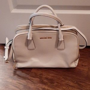 Michael Kors Cream Pebbled Satchel